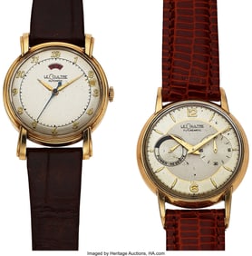 12212&colon; Lot of Two Gold Filled Lecoultre Wristwatches   