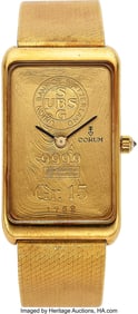 12042&colon; Corum Large 18k Gold Ingot Watch  Case&colon; 24 mm x 