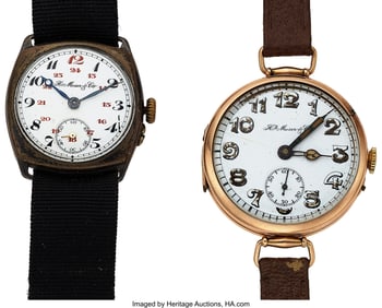 12214&colon; Lot of 2 H&period; Moser & Co&period; Early Rose Gold And Base