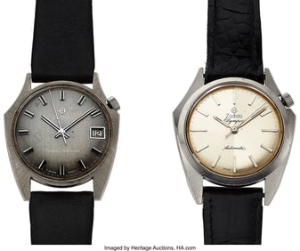 12215&colon; Lot of Two Zodiac Olympos Stainless Steel Wristw