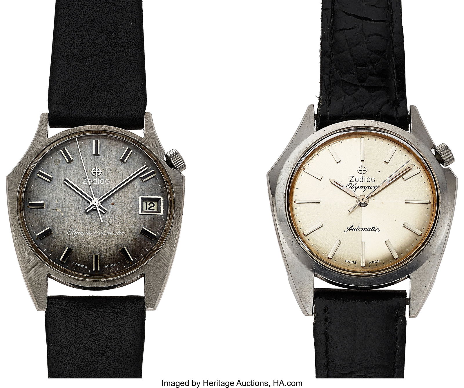 Lot of Two Zodiac Olympos Stainless Steel Wristw (1 of 3)