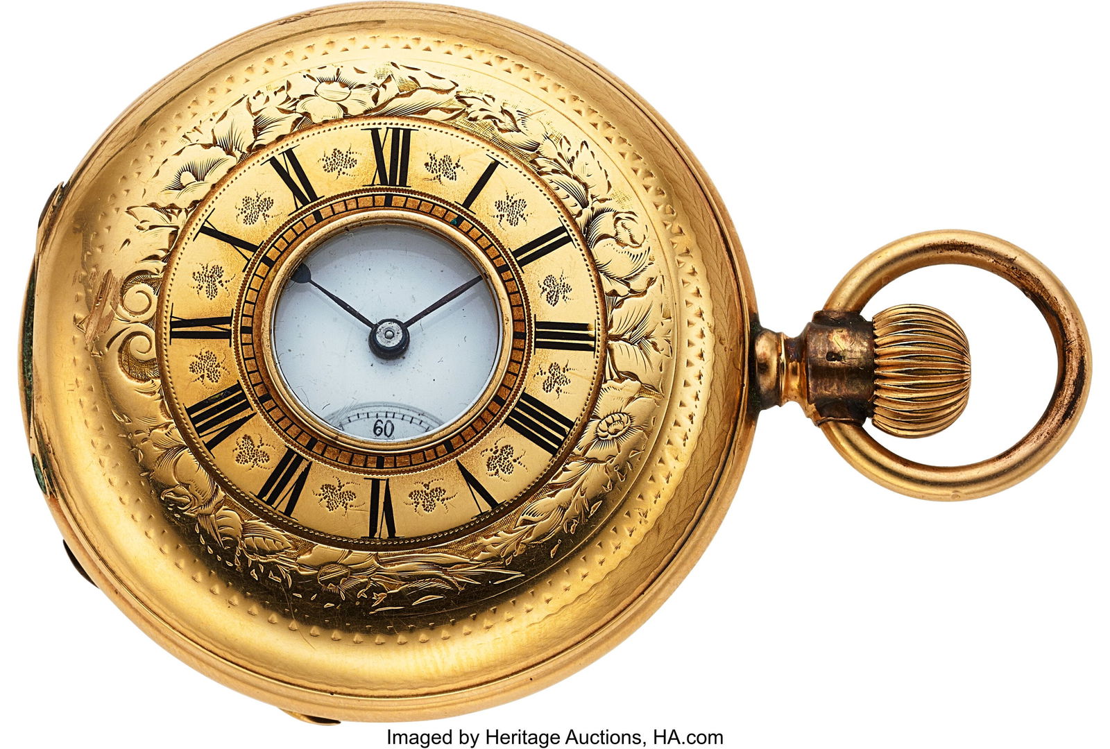 Swiss, 14k Rose Gold Demi-Hunter, circa 1880  Ca (1 of 3)