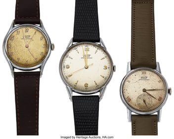 12222&colon; Lot of 3 Tissot Stainless Steel Antimagnetique W