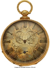 12126&colon; Albert Jacot&comma; Fancy Dial 18k Gold Key Wind&comma; circ