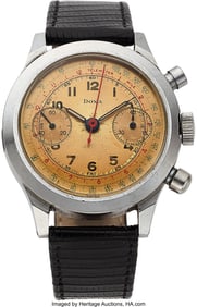 12225&colon; Stainless Steel Doxa Chronograph Wristwatch   Ca