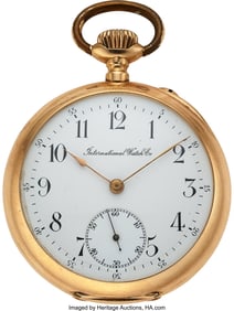 12128&colon; International Watch Co&period; 14k Rose Gold Pocket Wat