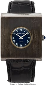 12230&colon; Lucien Piccard Sterling Silver Wristwatch   Case