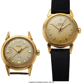 12234&colon; Lot of Two 14kt Gold Tissot Wristwatches   Case&colon;
