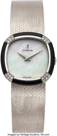 12062&colon; Corum&comma; Pearl&comma; Onyx & Diamond Lady's 18k White Go