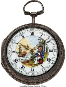 12157&colon; "Samson London" Dutch Verge Fusee&comma; Repousse Case