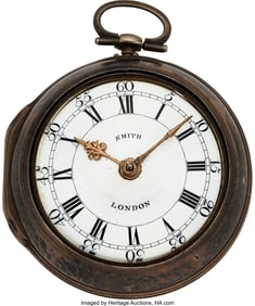 12159&colon; James Smith London&comma; Early Verge Fusee&comma; Pair Case