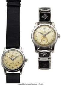 12243&colon; Lot of Two Omega Seamaster Stainless Steel Wrist