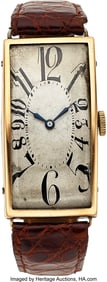 12164&colon; Swiss&comma; Large Early Rose Gold Rectangular Wristwa
