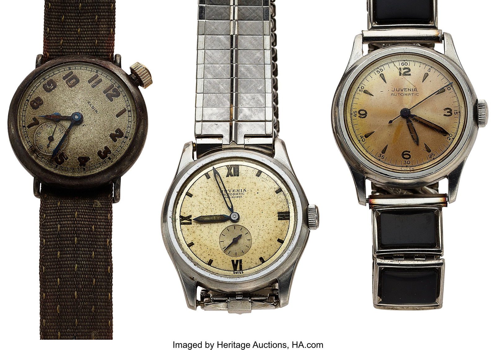 Lot of Three Wristwatches Including an Elgin Tre (1 of 1)