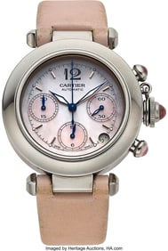 12072&colon; Cartier&comma; Ref&period; 2412 Steel Pasha Chronograph&comma; Pink