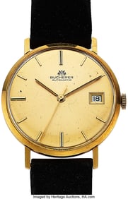12169&colon; 18k Gold Bucherer Dress Watch   Case&colon; 18k yellow