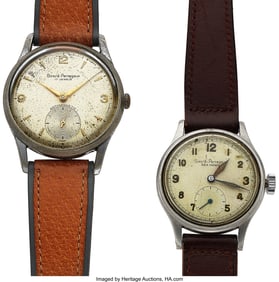 12250&colon; Lot Of Two Girard Perregaux Stainless Steel Wris