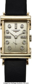 12180&colon; Longines&comma; 14k White Gold&comma; Diamond Dial Vintage W