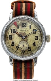 12182&colon; Chrome Plated&comma; Fixed Bars&comma; Helbros Wristwatch  C
