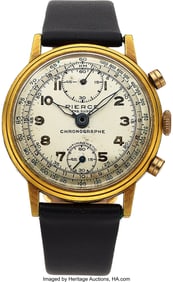 12183&colon; Pierce Gold Plated Chronograph  Case&colon; gold plate