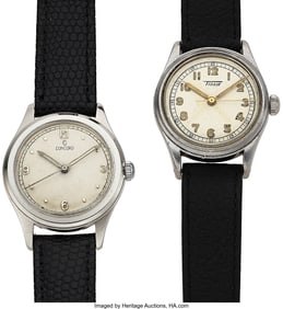 12184&colon; Lot Of Two Stainless Steel Wristwatches   Case&colon; 