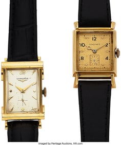 12185&colon; Lot of 2 14k Yellow Gold Longines Wristwatches  