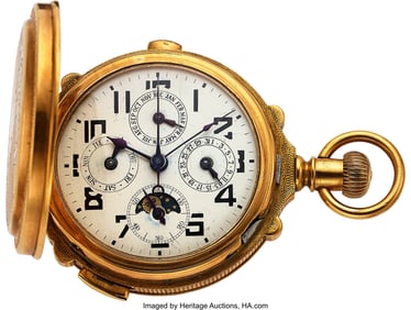 12081&colon; Swiss&comma; Quarter Repeater With Moon Phase Calendar