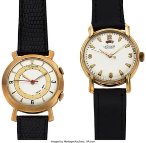 12186&colon; Lot of Two Gold Filled LeCoultre Wristwatches   