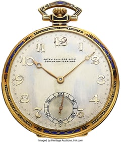 12086&colon; Patek Philippe&comma; 18k Gold & Enamel Presentation P