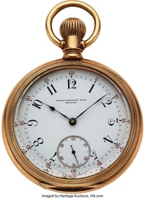 12091&colon; Patek Philippe&comma; 14k Yellow Gold Open-Face&comma; Recas