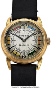 12266&colon; Gold Filled Superior Seatimer Wristwatch   Case&colon;