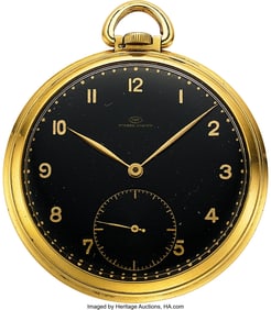 12094&colon; IWC 18k Gold Pocket Watch For Stahel - Zürich&comma; 