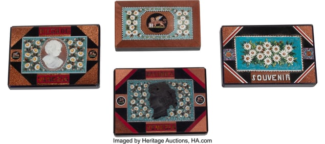 61003&colon; A Collection of Four Italian Micromosaic Souveni