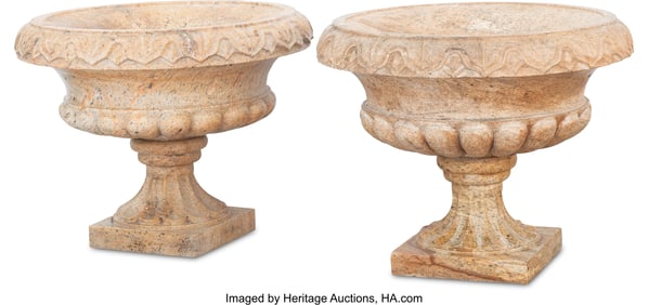 61243&colon; A Pair of Italian Neoclassical-Style Fluted Gran