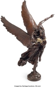 61171&colon; A French Partial Gilt Patinated Bronze Figure&colon; G