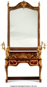 61088&colon; A Large Louis XV-Style Gilt Bronze-Mounted Mahog