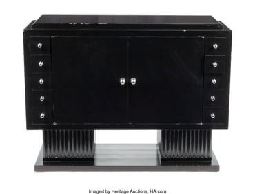 61330&colon; An Art Deco-Style Ebonized Console Table 35-1&sol;2 