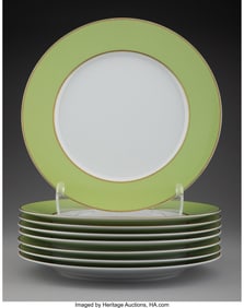 61182&colon; A Set of Eight Raynaud & Cie&period; Horizon Pattern Pa