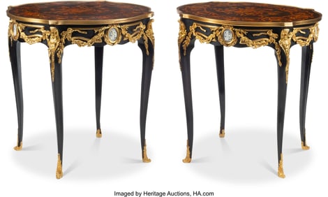 61096&colon; A Pair of Louis XV-Style Gilt Bronze-Mounted Mar