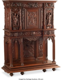 61030&colon; A French Renaissance Revival Three-Door Cabinet&comma;