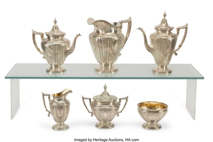 61101&colon; A Six-Piece Gorham Mfg&period; Co&period; Maintenon Pattern Si