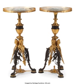 61102&colon; A Pair of French Gothic-Style Partial Gilt and P