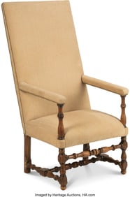61039&colon; A French Louis XIII-Style Upholstered Walnut Arm