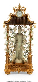 61113&colon; A Monumental French Chinoiserie Gilt Bronze and
