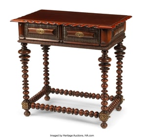 61047&colon; A Portuguese Turned Walnut Table&comma; 19th century