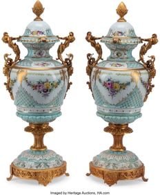 61279&colon; A Pair of French Gilt Bronze-Mounted Sèvres-Sty