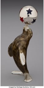 61284&colon; A Tiffany & Co&period; Enameled Silver Circus Seal with