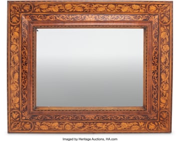 61058&colon; A Dutch Neoclassical-Style Marquetry Inlaid Mirr