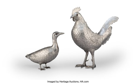 61134&colon; Two Continental Silver Table Articles Marks&colon; &lpar;ef