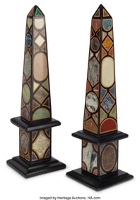 61226&colon; A Pair of Italian Grand Tour-Style Specimen Marb